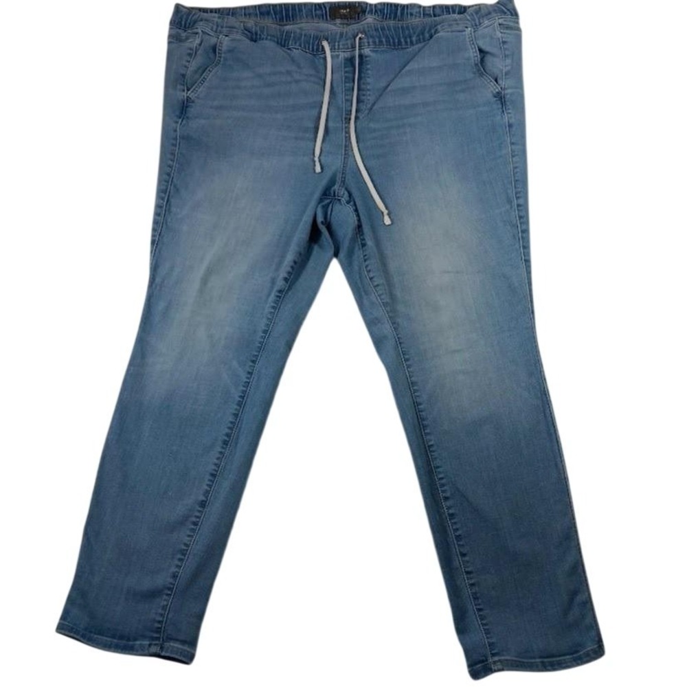 Torrid Jeans Womens 3R Blue Light Wash High Rise Pull On‎ Tapered Stretch Denim